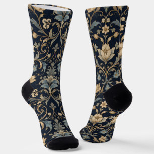 Elegante Luxus-Blumenfiligran Socken