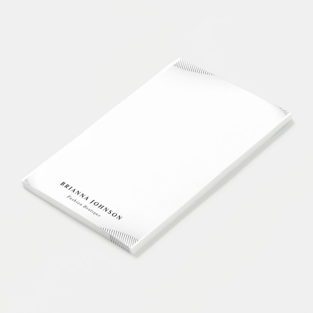 Elegante Luxus Boutique White Gold Post-it Klebezettel (angewinkelt)