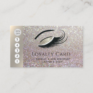 Elegante Luxus-glänzende Diamantlashes Treuekarte