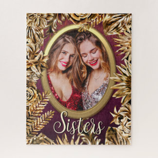 Elegante Luxus Gold Blume Fügen Sie Ihre Foto Schw