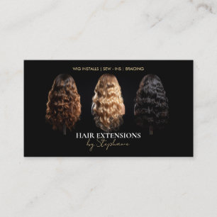 Elegante Luxus-Haarverlängerung Perücken-Installat Visitenkarte