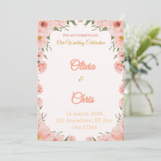 Elegante Luxus-Hochzeitseinladungskarte Einladung