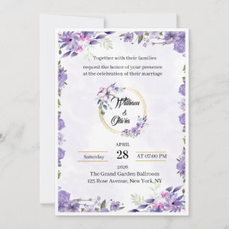 Elegante Luxus-Hochzeitseinladungsvorlage | Modern Einladung
