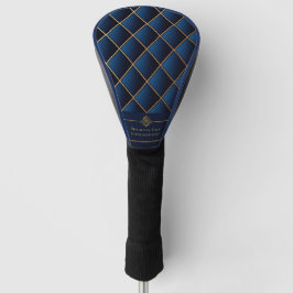 Elegante Luxus-Navy- und Gold-Geometrie für Untern Golf Headcover