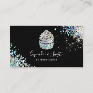 Elegante Luxus-Regenbogen-Cupcake-Bäckerei-Kondito Visitenkarte