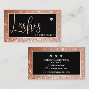 Elegante Luxus Rose Golden Golden Frische im Tessi Visitenkarte