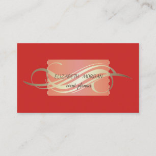 Elegante Luxus Rot Visitenkarte
