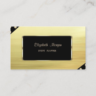 Elegante Luxus Stylisch, Falsches Gold, Schwarzer Visitenkarte