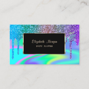 Elegante Luxus Stylisch,Modern,Holografisch,Tropfe Visitenkarte