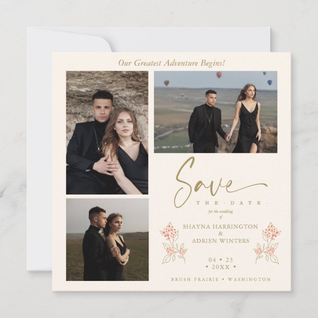 Elegante Luxus-Trendzweige Hochzeiten 3 Fotos (Vorderseite)