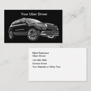 Elegante Luxus-Uber-Fahrer-Geschäftskarten Visitenkarte