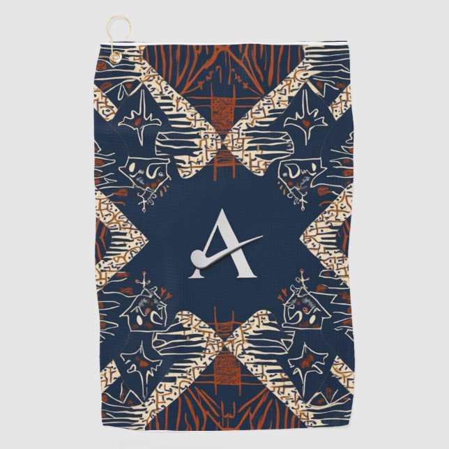 Elegante Luxusinsel Afrikanische Karibik Golfhandtuch (Vorderseite)