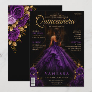 Elegante Magazine-Cover Quinceanera-Einladung Einladung