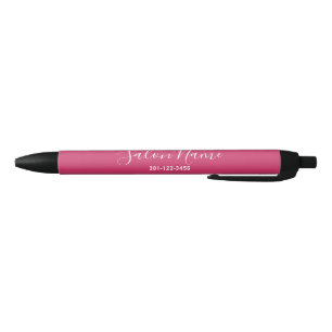 Elegante Magenta mit dem Namen des Salons für weiß Kugelschreiber
