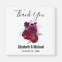 Elegante Magenta Rose Floral Bouquet Wedding
