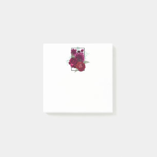 Elegante Magenta-Rosen-Blumenstrauß Post-it Klebezettel