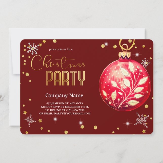 Elegante Magische Weihnachtsfeiertage Einladung (Vorderseite)