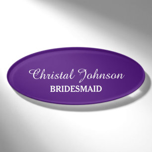 Elegante magnetische Hochzeitsmarken Namenschild