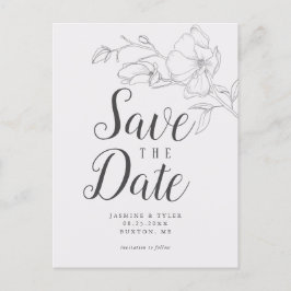 Elegante Magnolia-Blume Hochzeit Speichern Sie das Ankündigungspostkarte