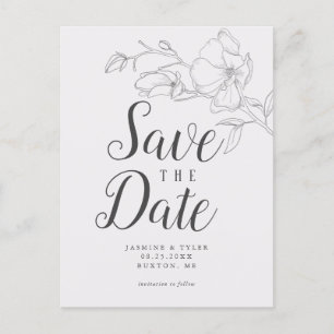 Elegante Magnolia-Blume Hochzeit Speichern Sie das Ankündigungspostkarte