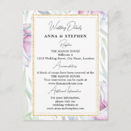 Elegante Magnolia Blumenzettel Begleitkarte