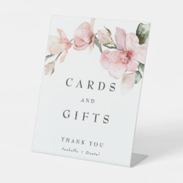 Elegante Magnolia Hochzeitskarten und Geschenke Pe Sockelschild