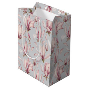 Elegante Magnolie Mittlere Geschenktüte