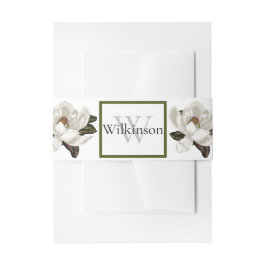 Elegante Magnolienblüten Einladungsbanderole