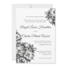 Elegante Magnolienblüten-Hochzeitseinladung