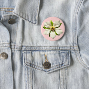 Elegante Magnolienblüten-Hochzeitsgeschenk Zugabe Button