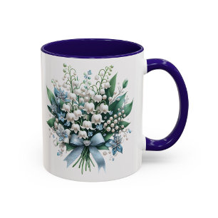 Elegante Maiglöckchen-Tasse Florales Geschenk Tasse