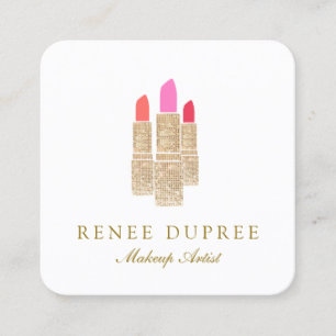 Elegante Makeup Artist Beauty Business Card Quadratische Visitenkarte