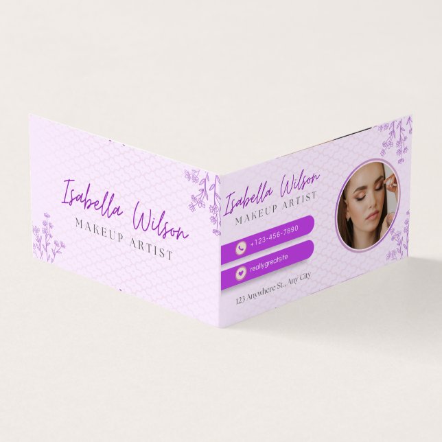 Elegante Makeup Artist Business Card Visitenkarten (Vorderseite)