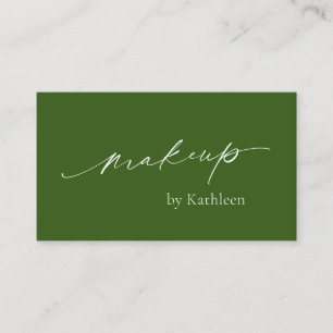 Elegante Makeup Artist Olivenweg Visitenkarte
