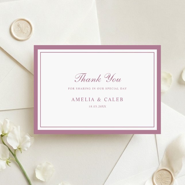 Elegante Malvenrahmen Hochzeit Danke (Von Creator hochgeladen)