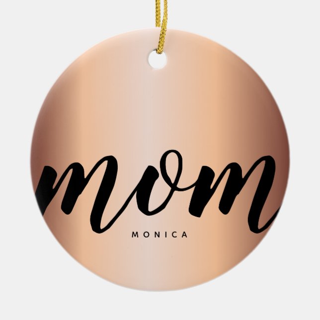 Elegante Mama Moderne Minimalistische Imitate Rose Keramik Ornament (Vorne)