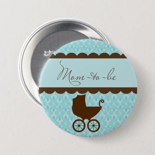 Elegante Mama-zu-----zu---Baby-Carriage und Blue D Button (Vorne & Hinten)