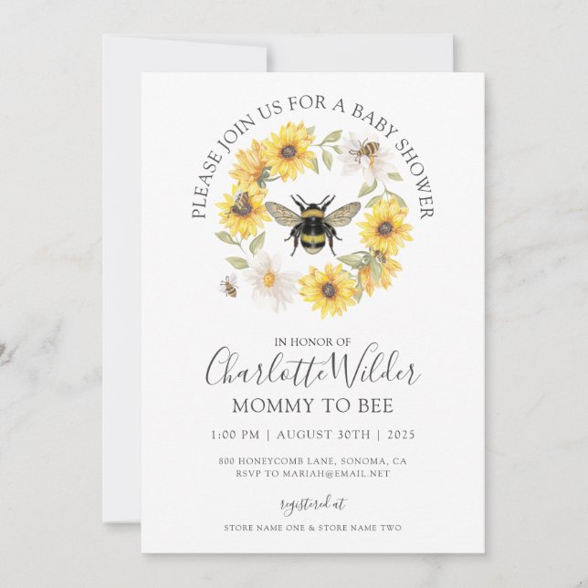 Élégante Maman À Être Baby shower Invitation (Devant)