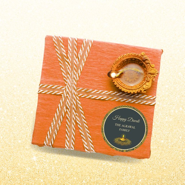 Elegante mandala diyas retrosus talli runder aufkleber (Von Creator hochgeladen)