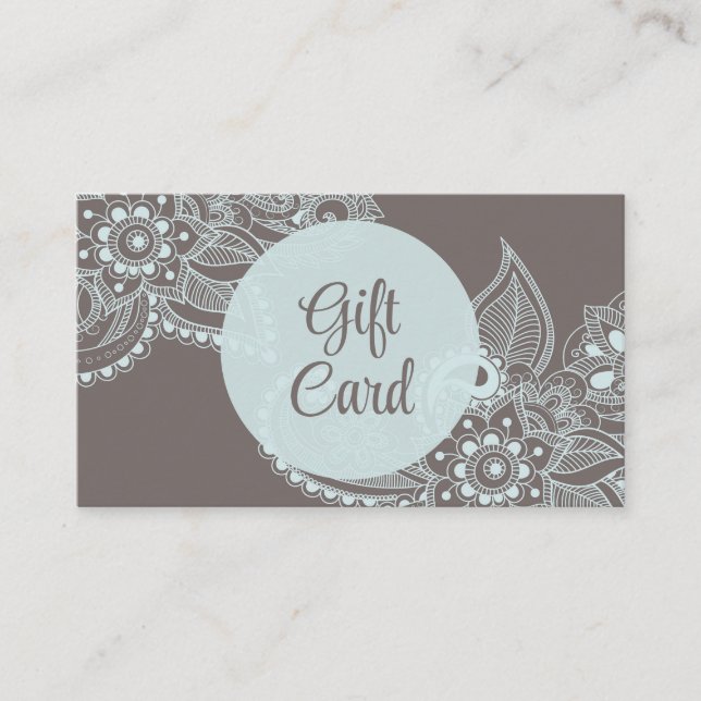 Elegante Mandala Geschenkkarte Visitenkarte (Vorderseite)