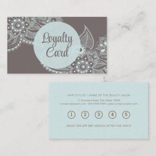 Elegante Mandala Loyalty Card Visitenkarte