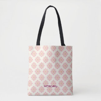 Elegante Mandala Muster Tote Tasche mit rosa
