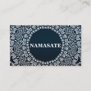 Elegante Mandala Namaste Yoga-Logo-Kunst Visitenkarte