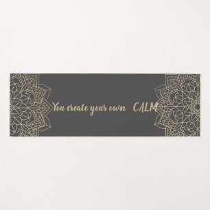 Elegante Mandalase mit Blumen - Sie schaffen Ihre Yogamatte