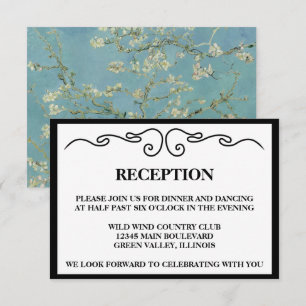 Elegante "Mandlblüten" Hochzeitsfeier Einladung