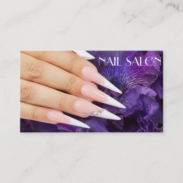  Elegante Maniküre nagel Nagelsalon Visitenkarte (Vorderseite)