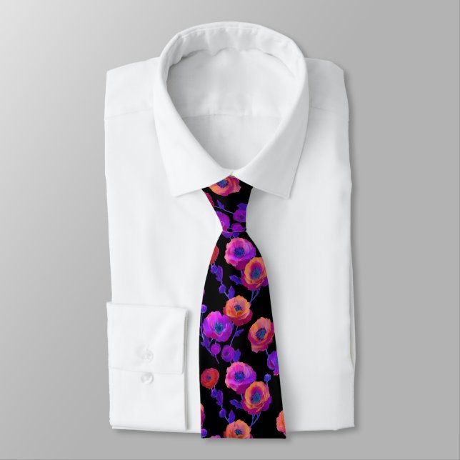 Elegante Männergeschenke Ranunculus-Blume Krawatte (Gebunden)