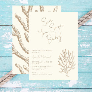 Elegante Mar Náutico Pronto Moda Baby Shower Einladung