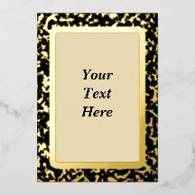 Elegante Marbled Gold Foil Blank Invitation Card