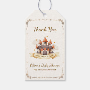 Elegante Märchenprinz Schloss Baby Shower Geschenkanhänger